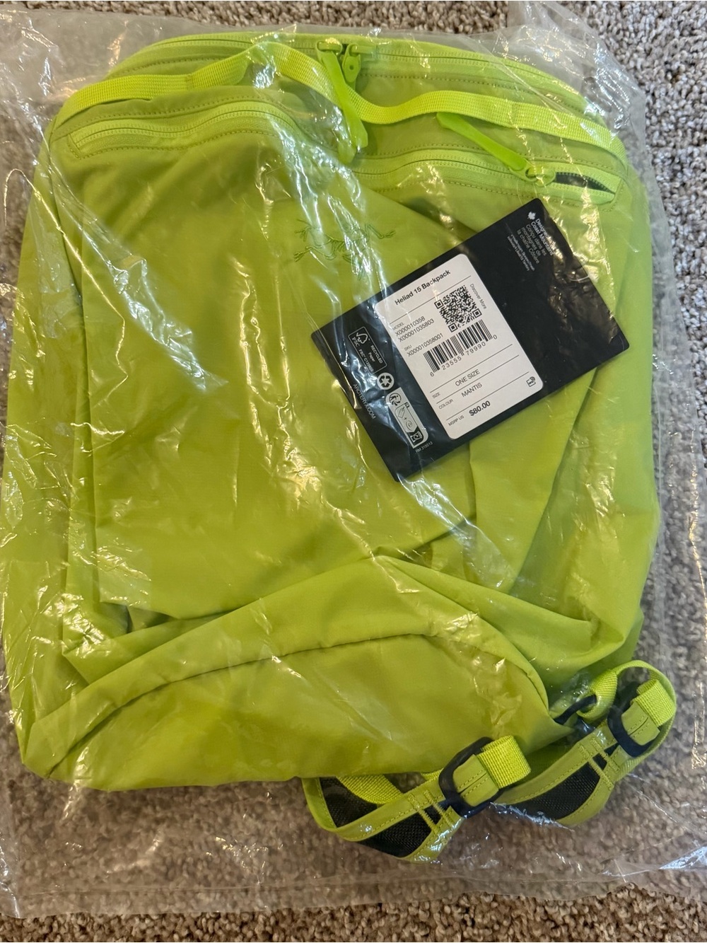 Arcteryx Heliad 15 Backpack MANTIS RARE